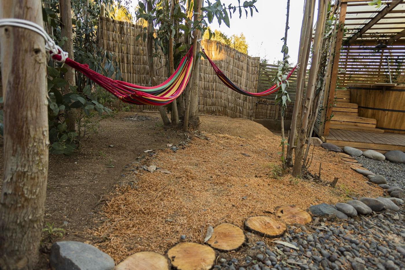 El sector de hamacas en el bosque de eucaliptos — Parcela 1, Parcela Los Litres